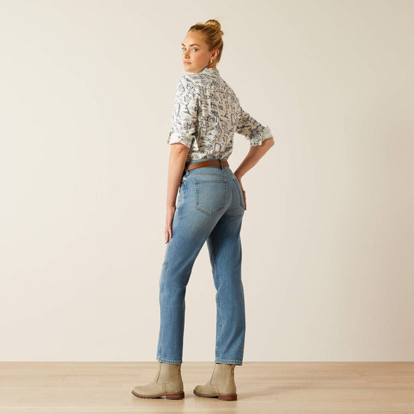 Jeans Femme ARIAT High Rise Slim Straight Leg Abeline