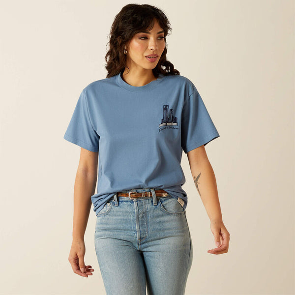 T-Shirt ARIAT SENDERO Country Fences Copen Blue