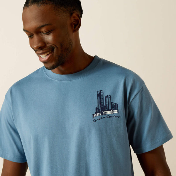 T-Shirt ARIAT SENDERO Country Fences Copen Blue