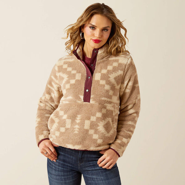 Polaire Femme ARIAT Berber Snap Front Lone Ridge Print