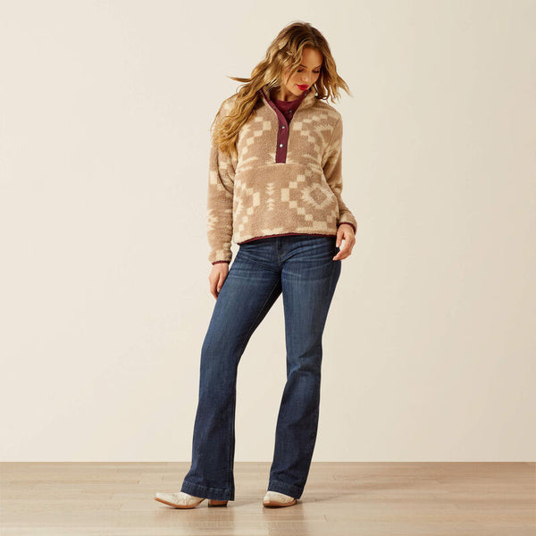 Polaire Femme ARIAT Berber Snap Front Lone Ridge Print