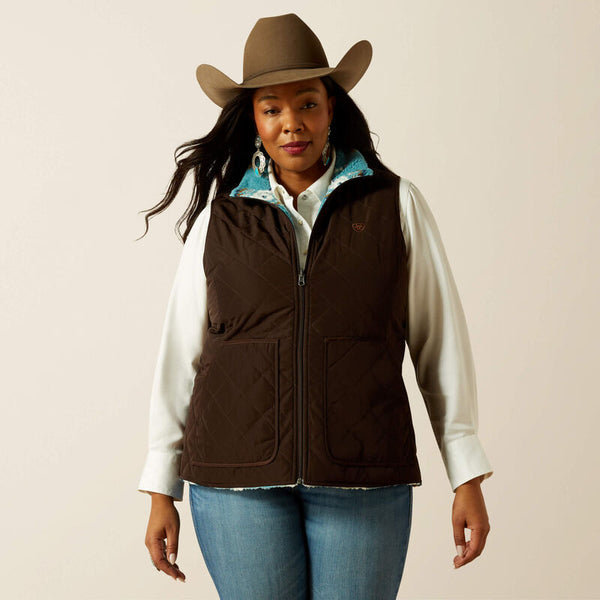 Gilet réversible femme ARIAT Dilon 2.0 Reversible Insulated Mole