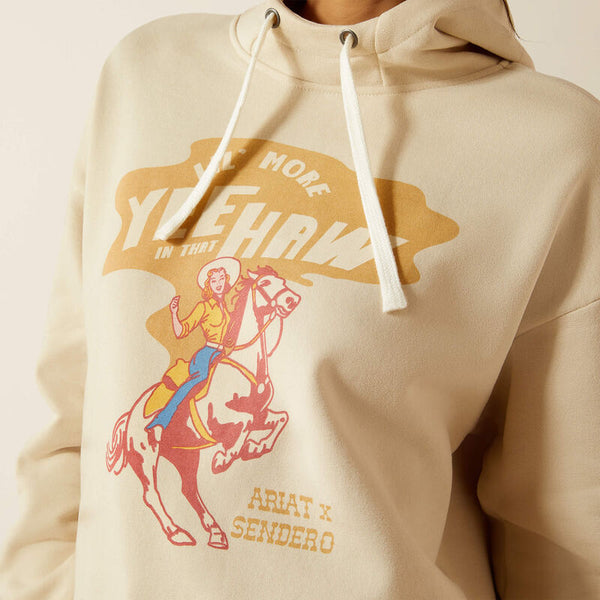 Sweat femme ARIAT Essential Yeehaw Oyster Grey