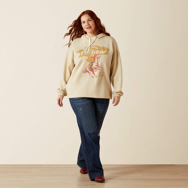 Sweat femme ARIAT Essential Yeehaw Oyster Grey