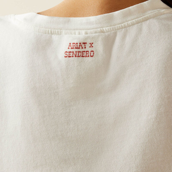 T-Shirt femme ARIAT SENDERO Yeehaw White