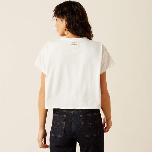 T-Shirt femme ARIAT SENDERO Yeehaw White