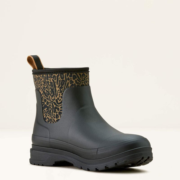 boots imperméables femme ARIAT Kelmarsh Shortie Rubber Black print