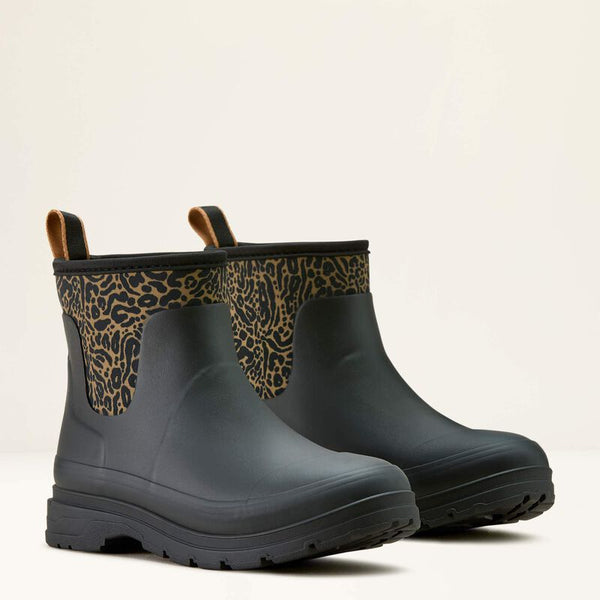 boots imperméables femme ARIAT Kelmarsh Shortie Rubber Black print