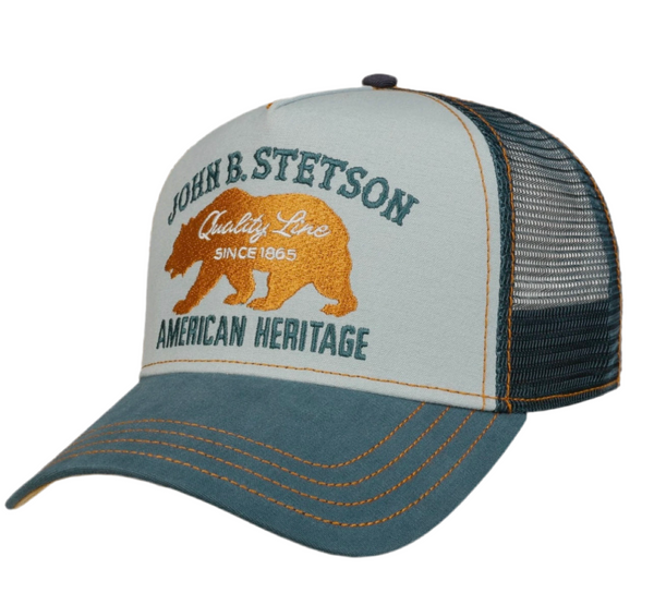 CASQUETTE ENFANT STETSON Trucker JBS-Bear - bleu