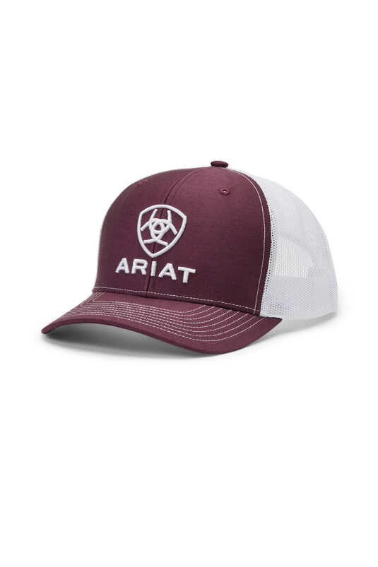 ARIAT staccked logo cap (burgundy)