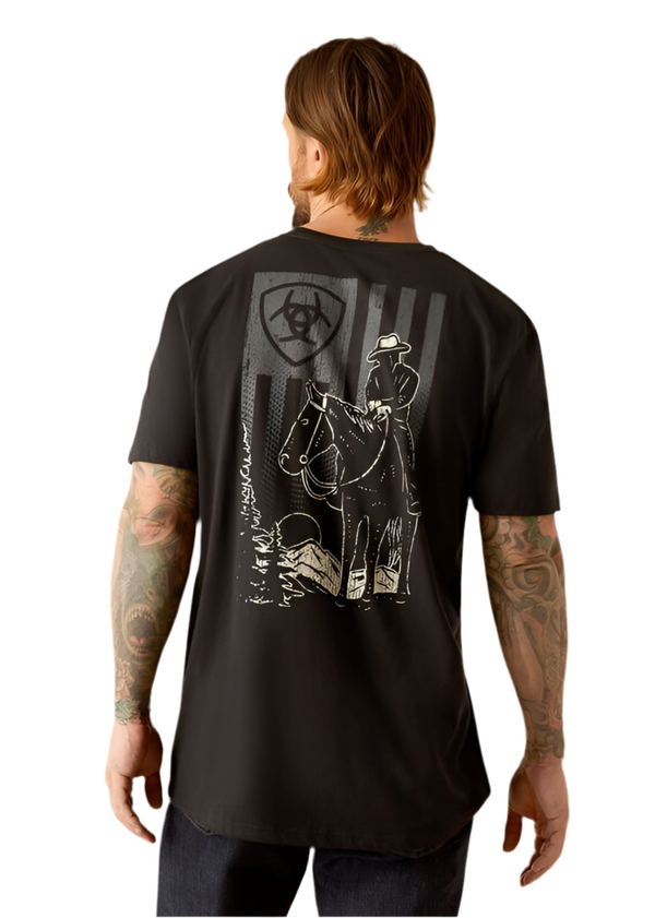 Men’s ARIAT T-SHIRT BIG SKY FREEDOM black
