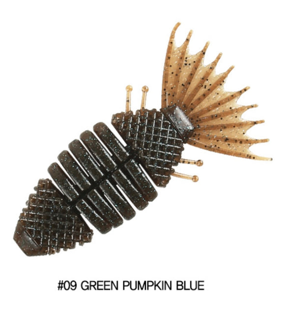 LEURRE AROS AQUAGILL 3.5"- GREEN PUMPKIN BLUE