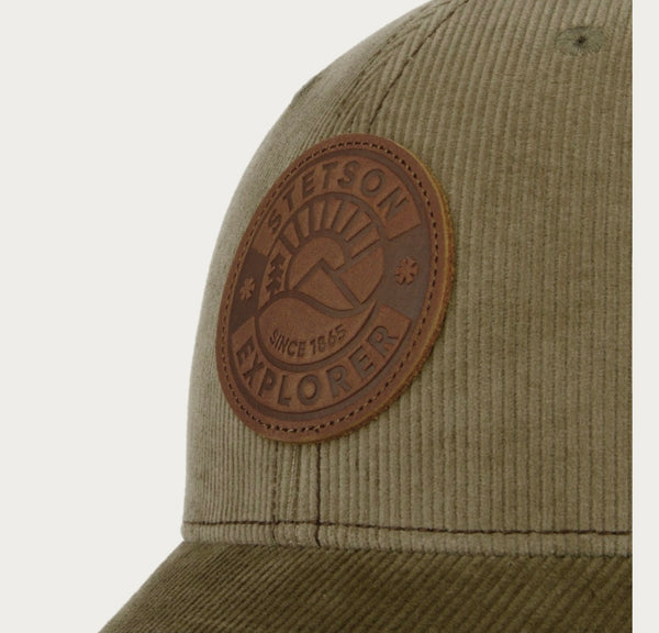 CASQUETTE STETSON baseball leather patch- verte