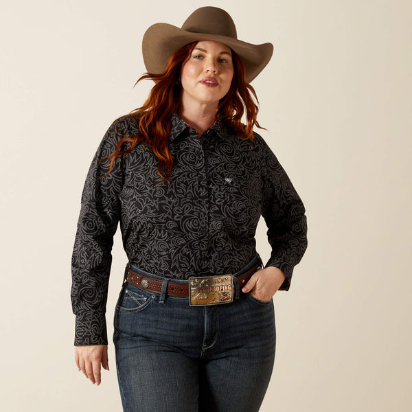 CHEMISE femme ARIAT kirby stretch western - Black boot