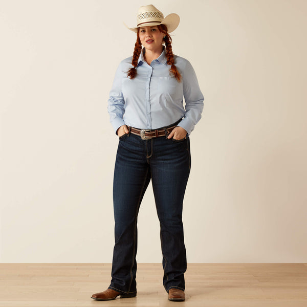 CHEMISE femme ARIAT  Team Kirby Stretch Western Shirt - kentucky blue
