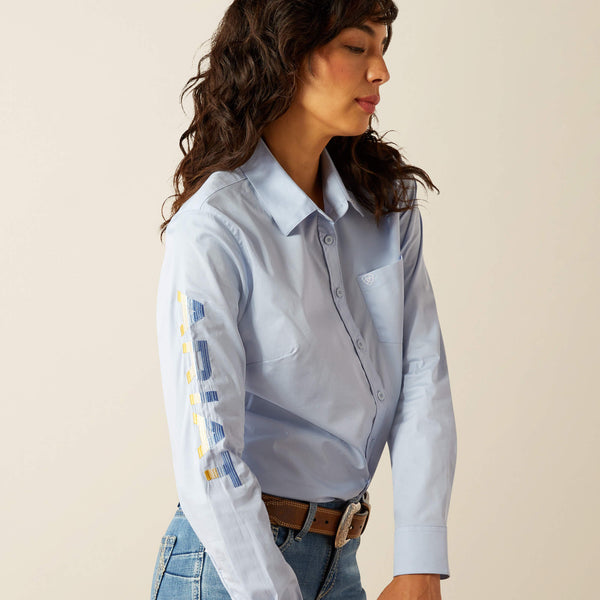 CHEMISE femme ARIAT  Team Kirby Stretch Western Shirt - kentucky blue