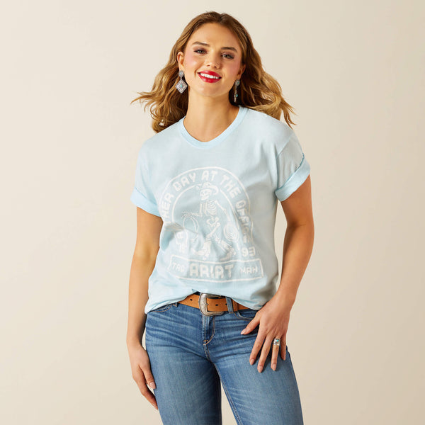 T-Shirt femme ARIAT ANOTHER DAY - vintage lagoon