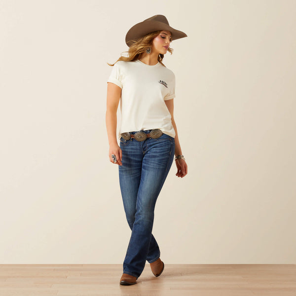 T-Shirt femme ARIAT BULL HORNS - natural