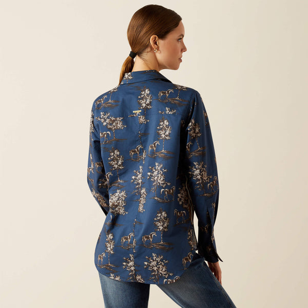 CHEMISE femme ARIAT  WOLSELEY - NAVY TOILE
