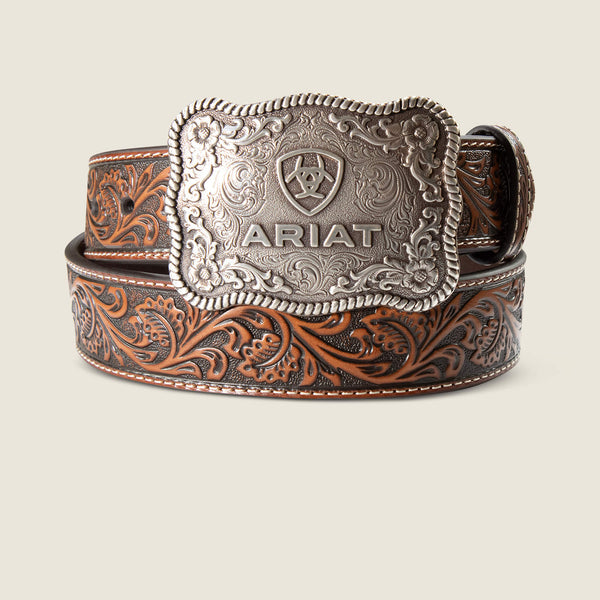 CEINTURE ARIAT Leather Cow Buckle Belt