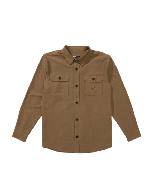 CHEMISE SALTY CREW MARINERS OVERSHIRT - DARK BROWN