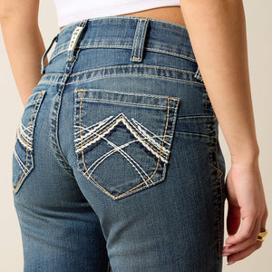Jeans femme western ARIAT REAL Mid Rise Stretch - Rainstorm