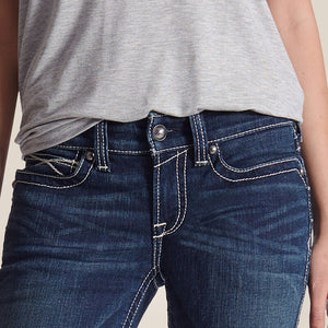 JEAN FEMME ARIAT R.E.A.L. Mid Rise Stretch Icon Stackable Straight Leg (OCEAN)