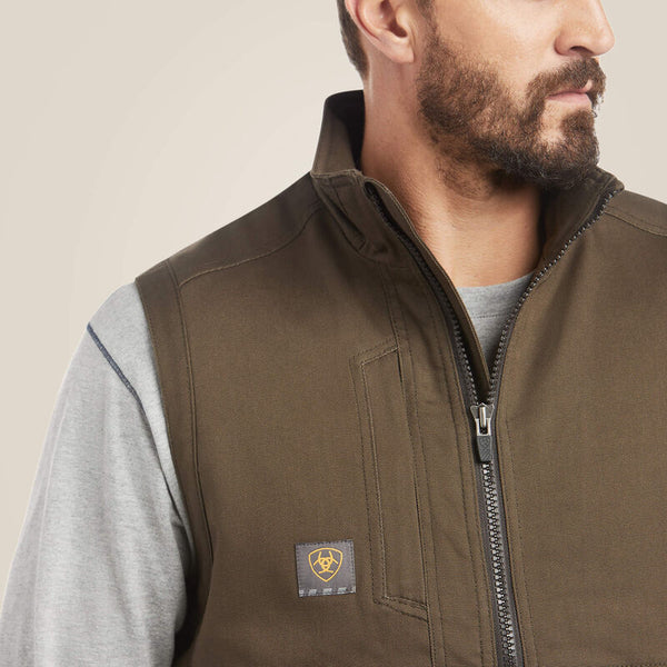 Men's ARIAT Rebar DuraCanvas Gilet (WREN)