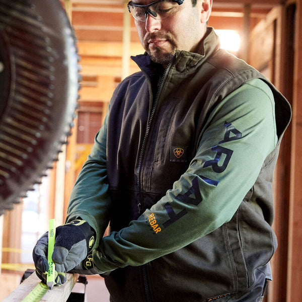 Men's ARIAT Rebar DuraCanvas Gilet (WREN)