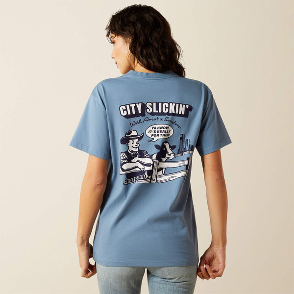 T-Shirt ARIAT SENDERO Country Fences Copen Blue