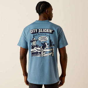 T-Shirt ARIAT SENDERO Country Fences Copen Blue