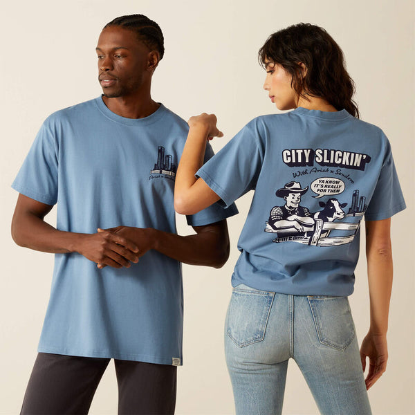 T-Shirt ARIAT SENDERO Country Fences Copen Blue
