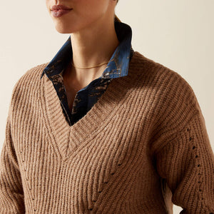 Pull femme ARIAT Blaydon Woodsmoke Heather
