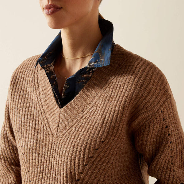 Pull femme ARIAT Blaydon Woodsmoke Heather