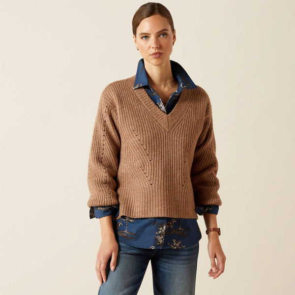Pull femme ARIAT Blaydon Woodsmoke Heather