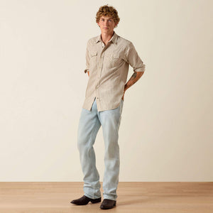Chemise western homme ARIAT RTR Retro Hesper - Sandshell tripe