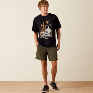 T-Shirt western homme ARIAT Wild Life Boxy - Washed black