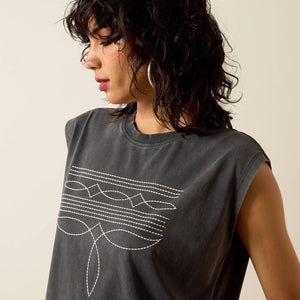 ARIAT - T Shirt femme DALLAS CROPPED - motifs western