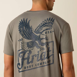 T-Shirt western homme ARIAT Paintriot - Smoked Pearl
