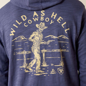 Sweat à capuche western homme ARIAT Lightweight Retro - Nightshadow