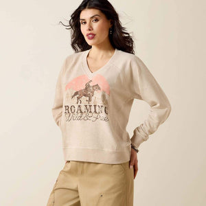 Sweat femme western ARIAT Victoria - Khaki Heather