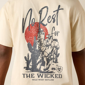 T-Shirt western homme ARIAT The Wicked Boxy - Sandshell