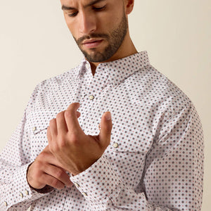Chemise western homme ARIAT Tony - White Géo Print
