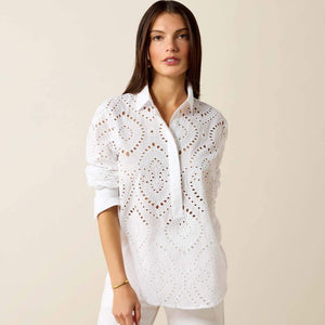 Chemise western femme ARIAT Millington Blouse - White