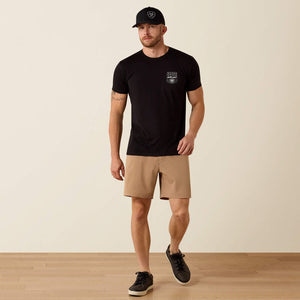 T-Shirt western homme ARIATStripe Patriotic Badge - Black