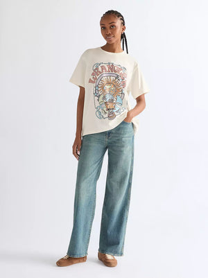 tshirt femme WRANGLER GIRLFRIEND Worn White
