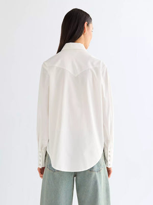 Chemise femme WRANGLER DRAMA COLLAR Worn White