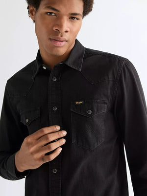 Chemise en jeans homme WRANGLER WESTERN Rinse Black