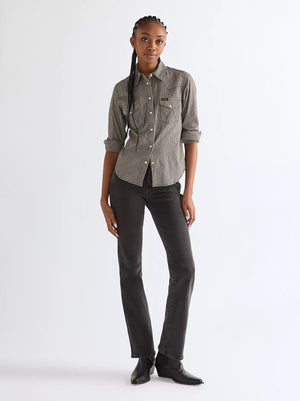 Chemise à carreaux femme WRANGLER WESTERN black