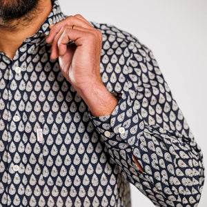 Chemise manches longues homme LES INDIENNES DE NIMES Tradition Arlaten - Encre
